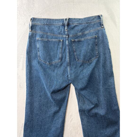 J.Crew Slim Wide-Leg Jeans • Frayed Hem - Size 34 - Picture 5 of 7